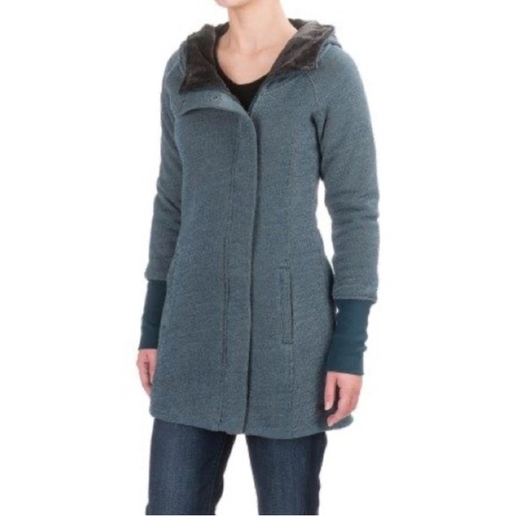 The North Face Dionne Plush Coat Sweater Jacket Full Zip Gray Hooded - Picture 5 of 5